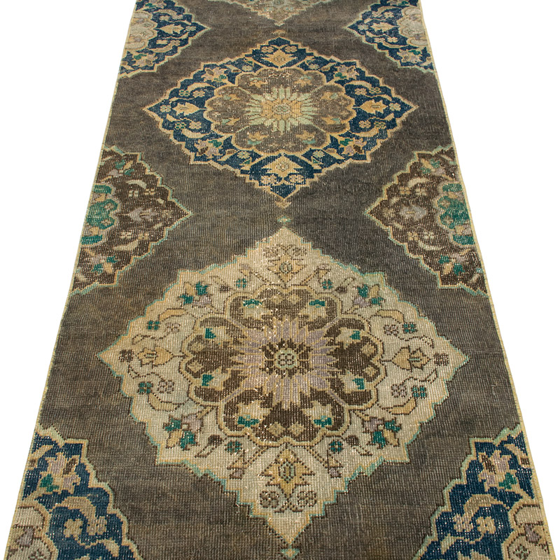Vintage Turkish Hand-Knotted Runner - 2' 8" x 13' 4" (32" x 160") - K0092876