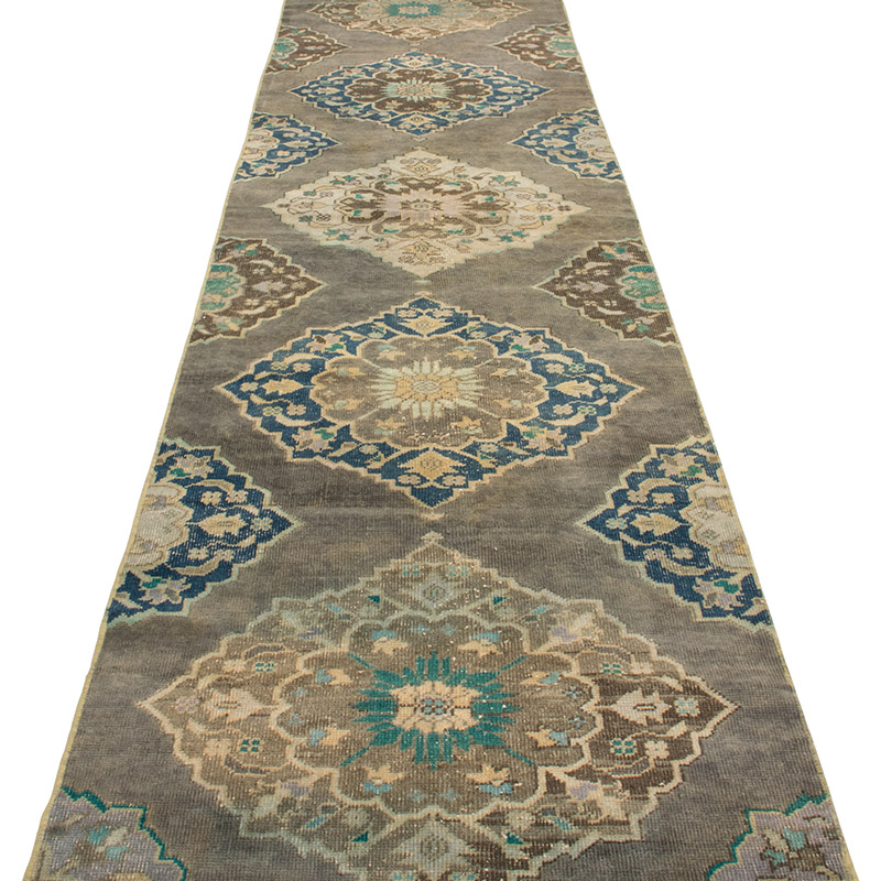 Vintage Turkish Hand-Knotted Runner - 2' 8" x 13' 4" (32" x 160") - K0092876