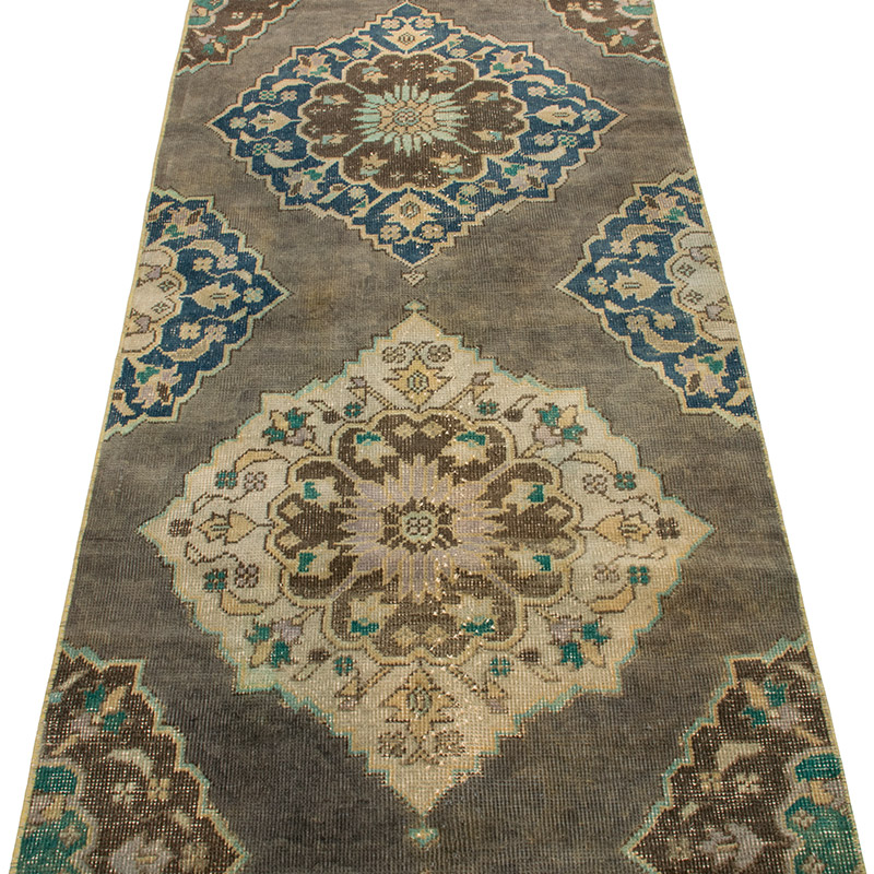 Vintage Turkish Hand-Knotted Runner - 2' 8" x 13' 4" (32" x 160") - K0092876