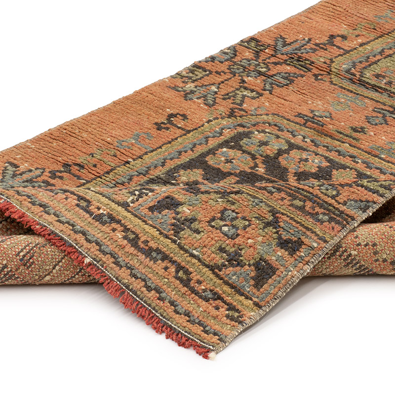 Pasillo Vintage Turco Anudado a Mano - 77 cm x 326 cm - K0092878