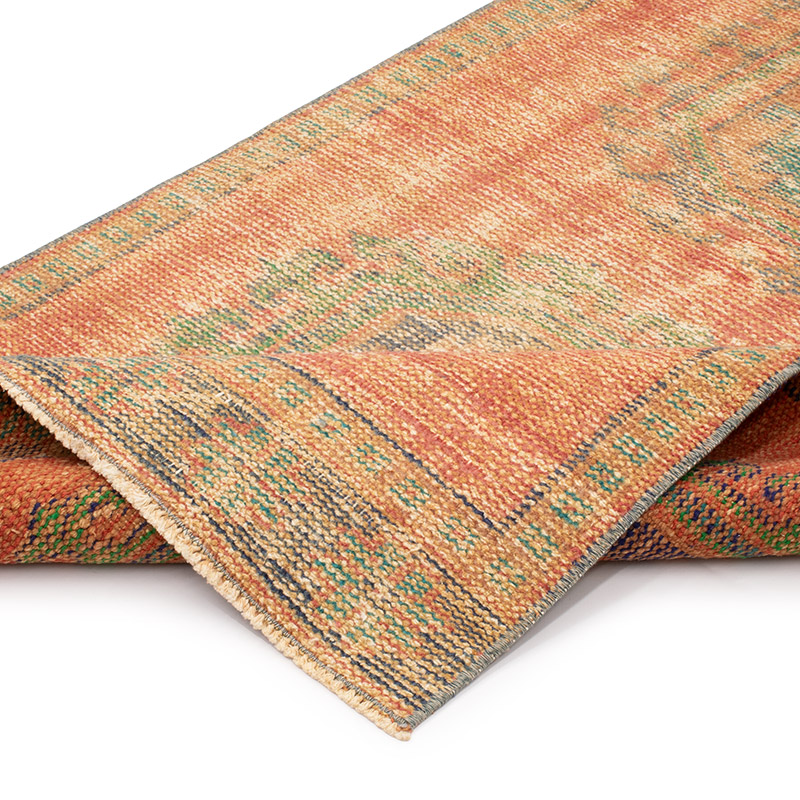 Pasillo Vintage Turco Anudado a Mano - 95 cm x 338 cm - K0092879