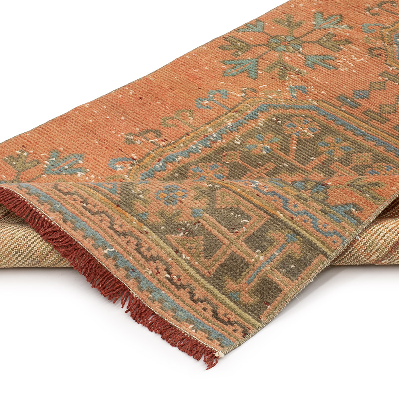 Pasillo Vintage Turco Anudado a Mano - 81 cm x 340 cm - K0092881