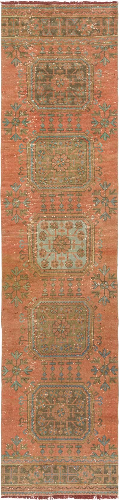 Vintage Turkish Hand-Knotted Runner - 2' 8" x 11' 2" (32" x 134")