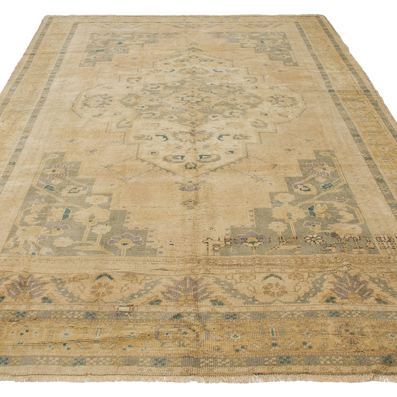 Alfombra Vintage Turca Anudada a Mano - 194 cm x 317 cm - K0092884