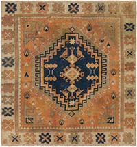 El Dokuma Vintage Halı - 98 cm x 101 cm