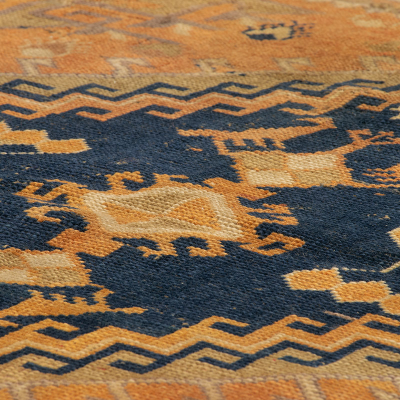 Vintage Turkish Hand-Knotted Rug - 3' 3" x 3' 4" (39" x 40") - K0092887