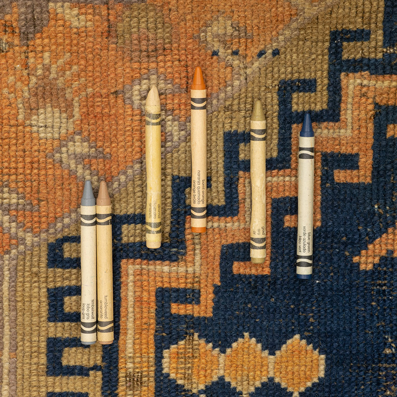 Vintage Turkish Hand-Knotted Rug - 3' 3" x 3' 4" (39" x 40") - K0092887