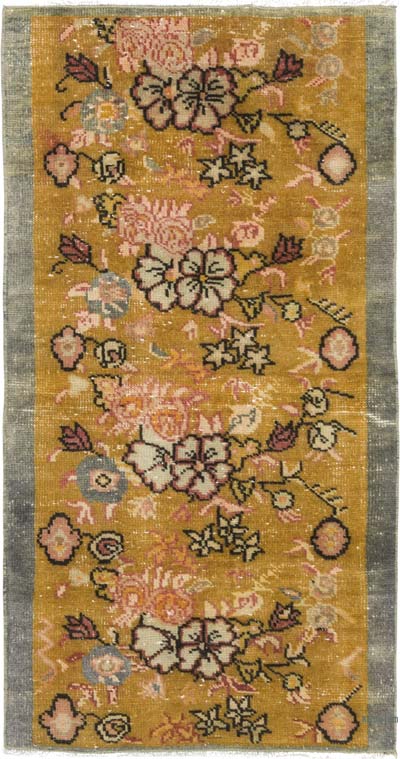 Alfombra Vintage Turca Anudada a Mano - 71 cm x 134 cm