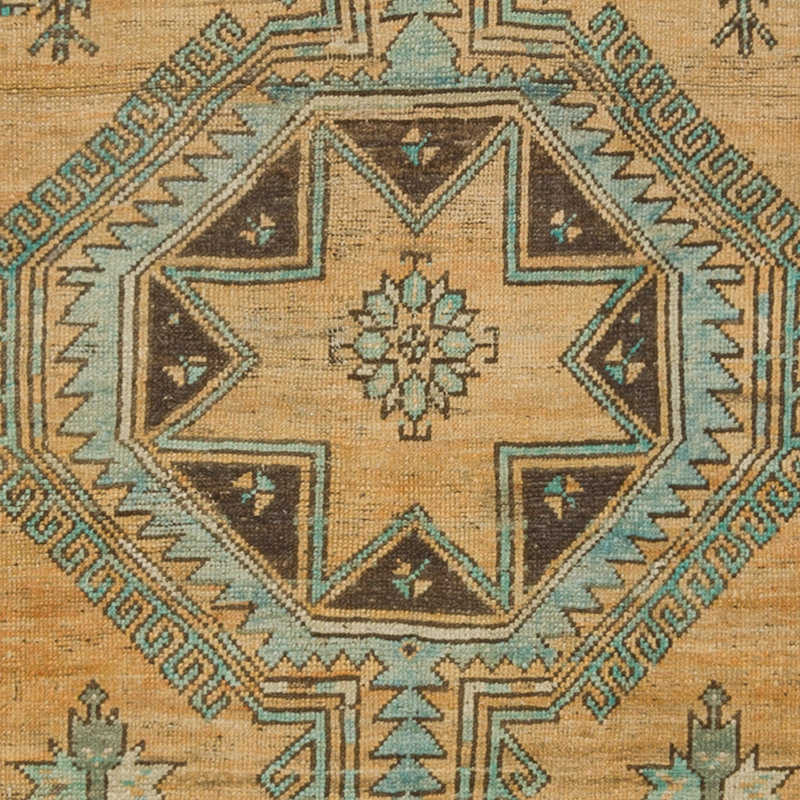 Pasillo Vintage Turco Anudado a Mano - 90 cm x 306 cm - K0092890