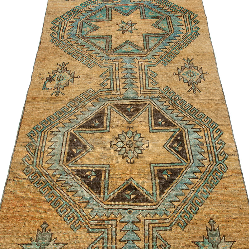 Pasillo Vintage Turco Anudado a Mano - 90 cm x 306 cm - K0092890
