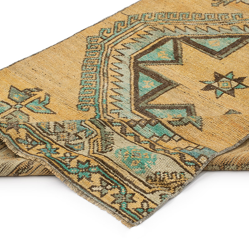 Pasillo Vintage Turco Anudado a Mano - 90 cm x 306 cm - K0092890
