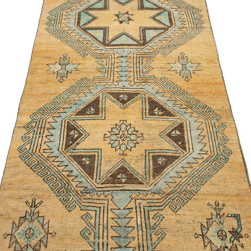 Pasillo Vintage Turco Anudado a Mano - 90 cm x 306 cm - K0092890