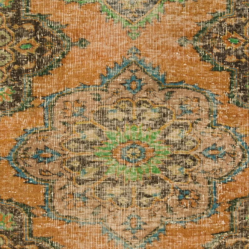 Pasillo Vintage Turco Anudado a Mano - 80 cm x 345 cm - K0092891