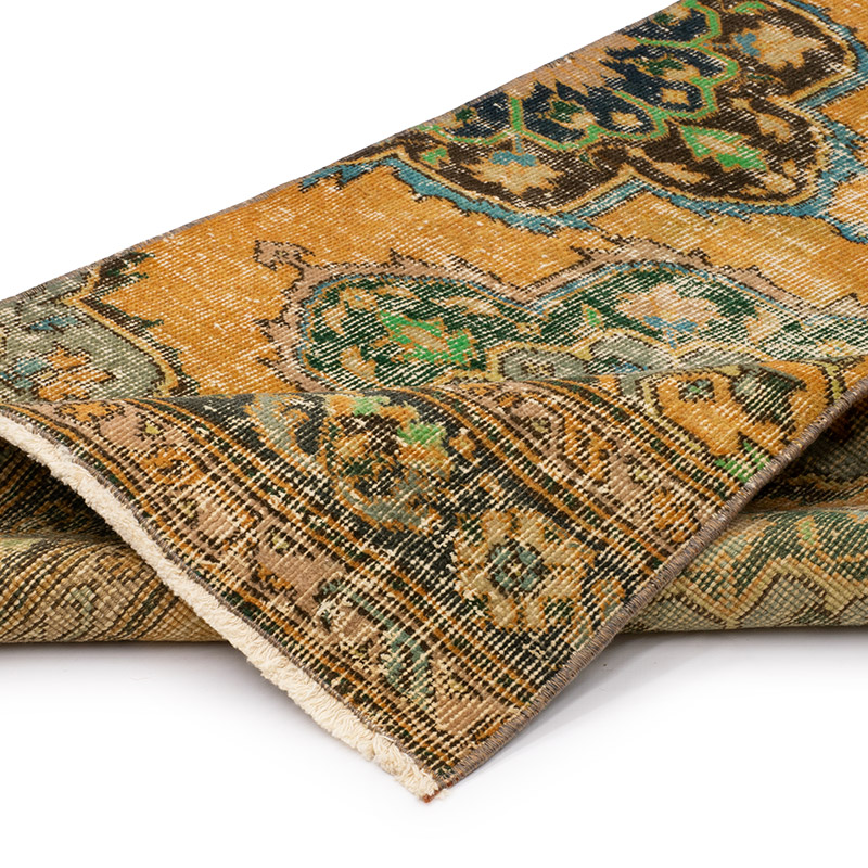 Pasillo Vintage Turco Anudado a Mano - 80 cm x 345 cm - K0092891