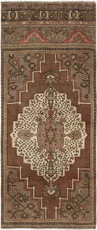 Alfombra Vintage Turca Anudada a Mano - 105 cm x 248 cm