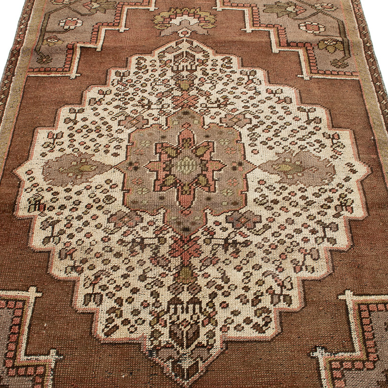 Alfombra Vintage Turca Anudada a Mano - 105 cm x 248 cm - K0092892