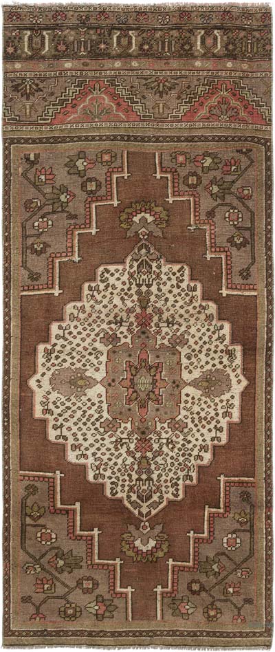 Alfombra Vintage Turca Anudada a Mano - 105 cm x 248 cm