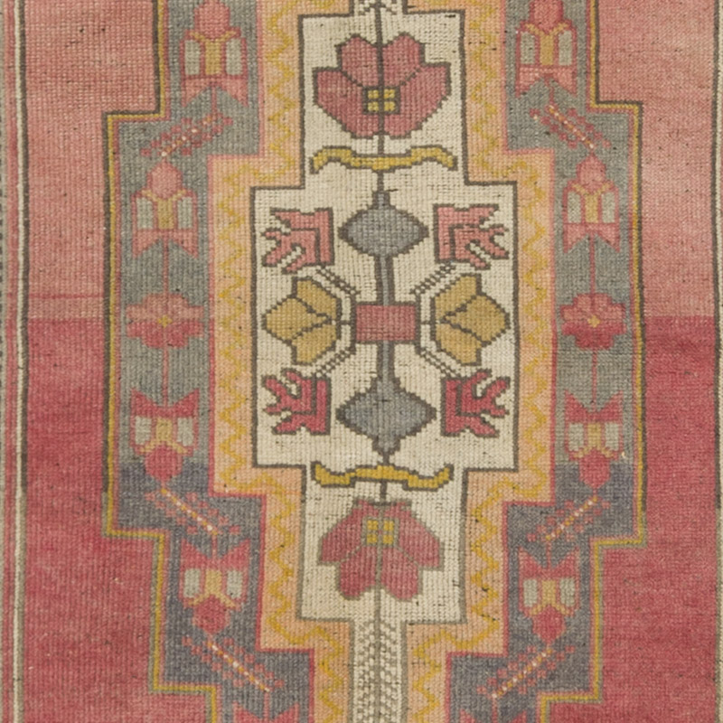 Pasillo Vintage Turco Anudado a Mano - 84 cm x 320 cm - K0092894