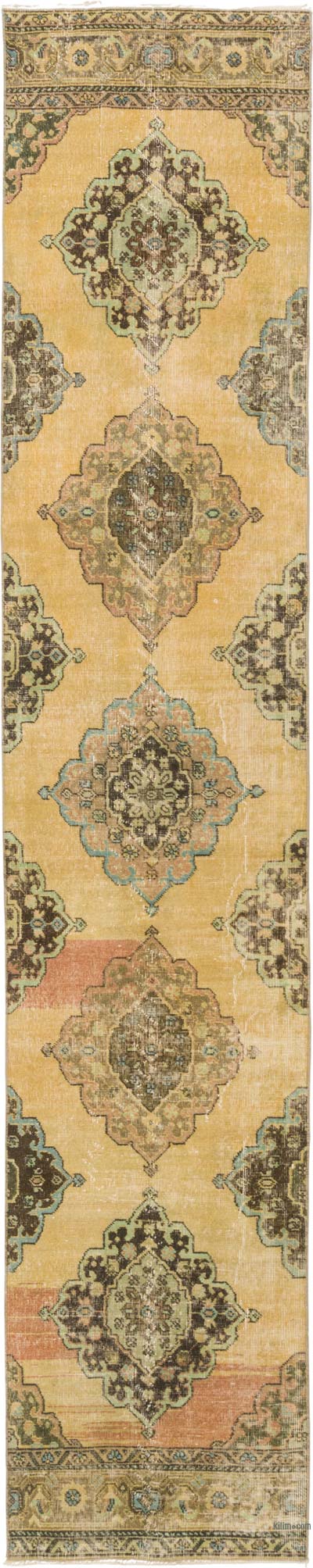 Vintage Turkish Hand-Knotted Runner - 2' 6" x 12' 6" (30" x 150")