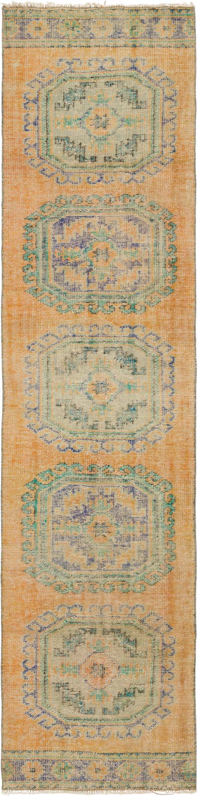 Vintage Turkish Hand-Knotted Runner - 3'  x 11' 11" (36" x 143")