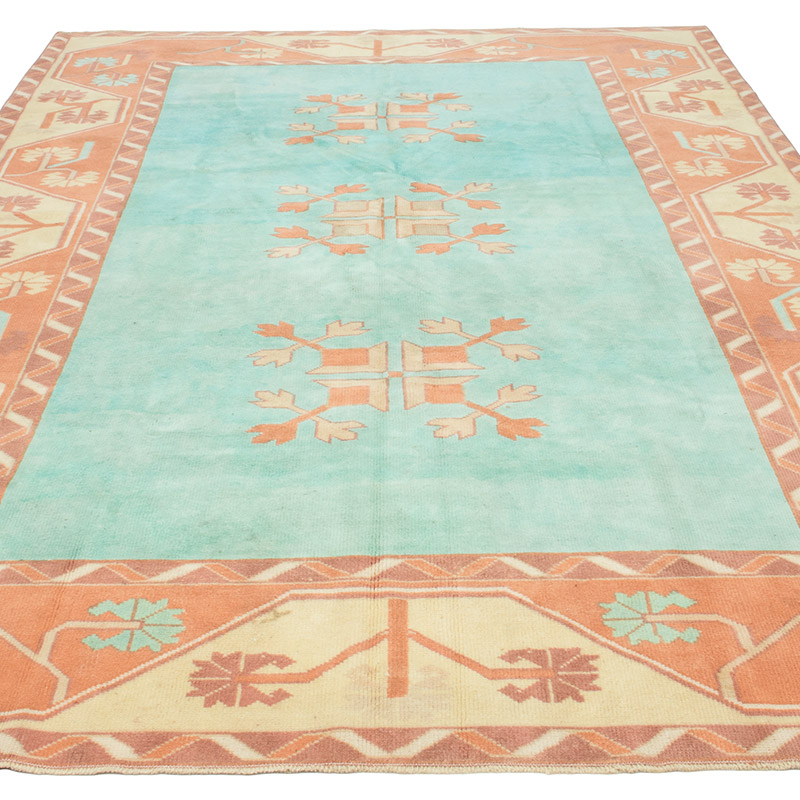 Alfombra Vintage Turca Anudada a Mano - 194 cm x 302 cm - K0092897