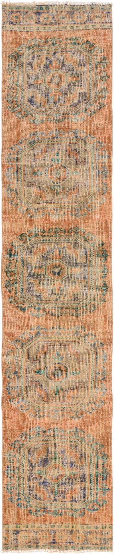 Pasillo Vintage Turco Anudado a Mano - 79 cm x 390 cm