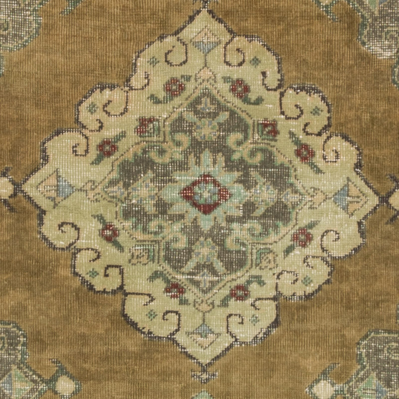 Pasillo Vintage Turco Anudado a Mano - 86 cm x 388 cm - K0092901