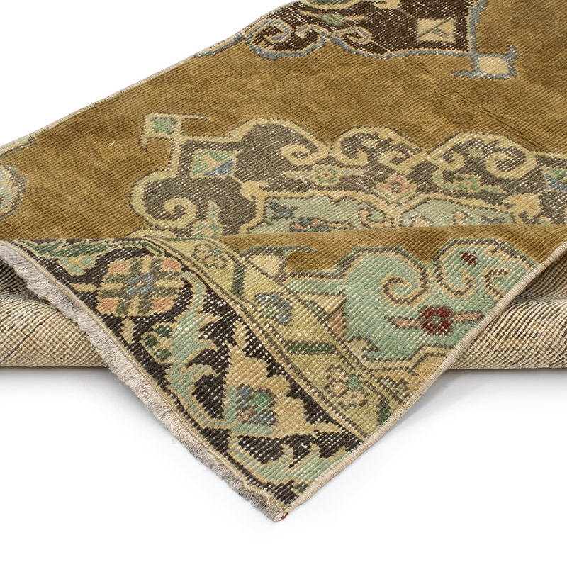 Pasillo Vintage Turco Anudado a Mano - 86 cm x 388 cm - K0092901