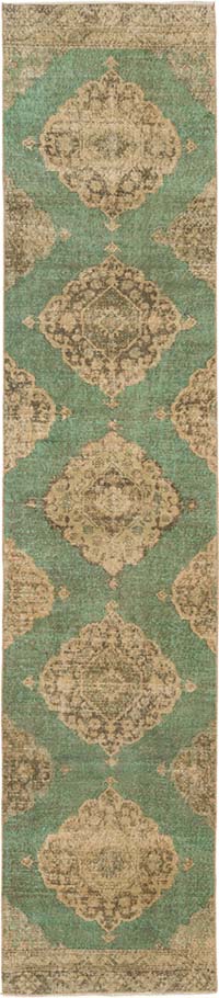 Pasillo Vintage Turco Anudado a Mano - 80 cm x 370 cm