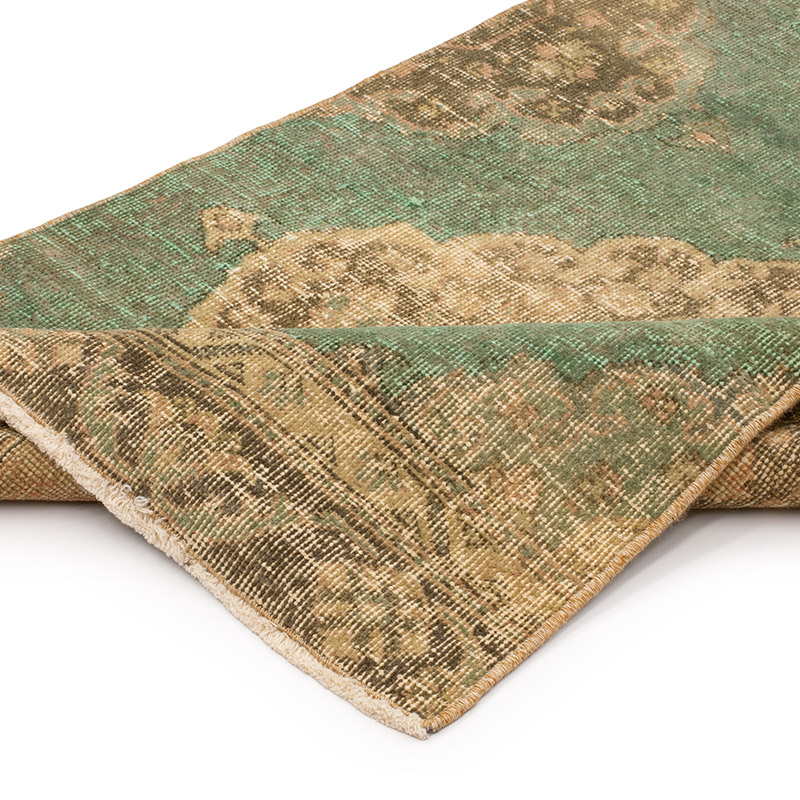 Pasillo Vintage Turco Anudado a Mano - 80 cm x 370 cm - K0092902