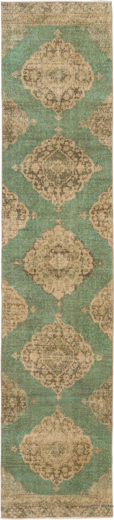 Vintage Turkish Hand-Knotted Runner - 2' 7" x 12' 2" (31" x 146")