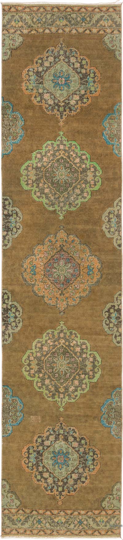 Vintage Turkish Hand-Knotted Runner - 2' 9" x 12' 6" (33" x 150")