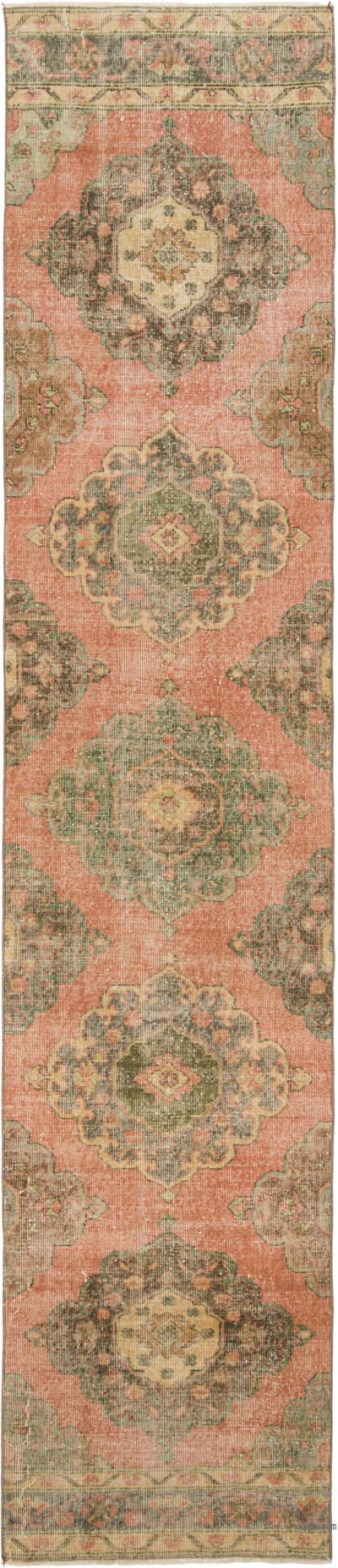 Pasillo Vintage Turco Anudado a Mano - 80 cm x 374 cm