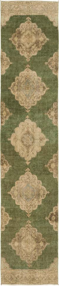 Pasillo Vintage Turco Anudado a Mano - 81 cm x 396 cm