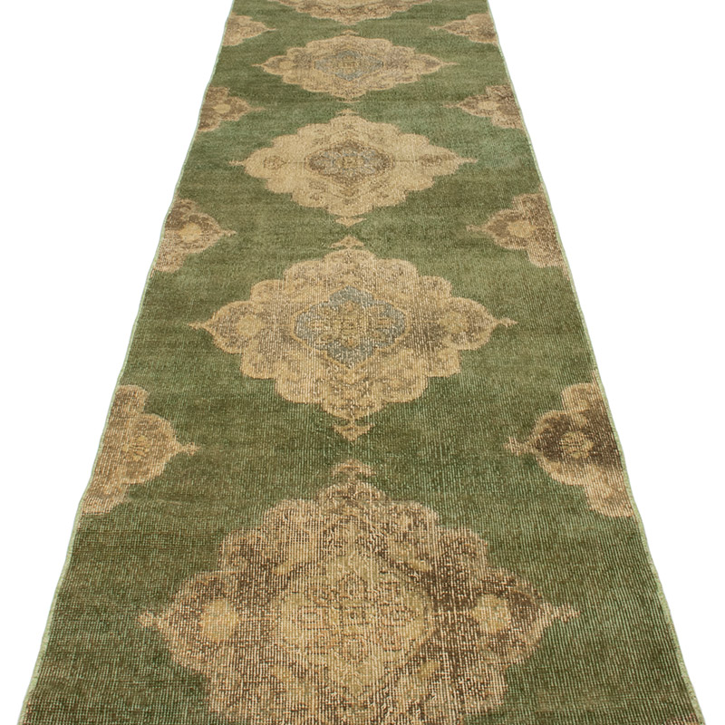 Pasillo Vintage Turco Anudado a Mano - 81 cm x 396 cm - K0092906