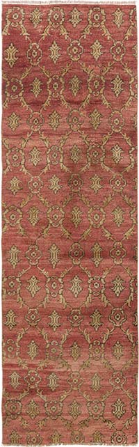 Pasillo Vintage Turco Anudado a Mano - 88 cm x 277 cm
