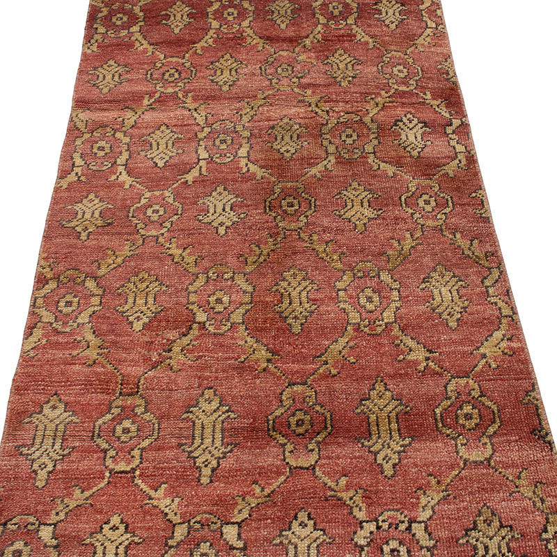 Pasillo Vintage Turco Anudado a Mano - 88 cm x 277 cm - K0092907