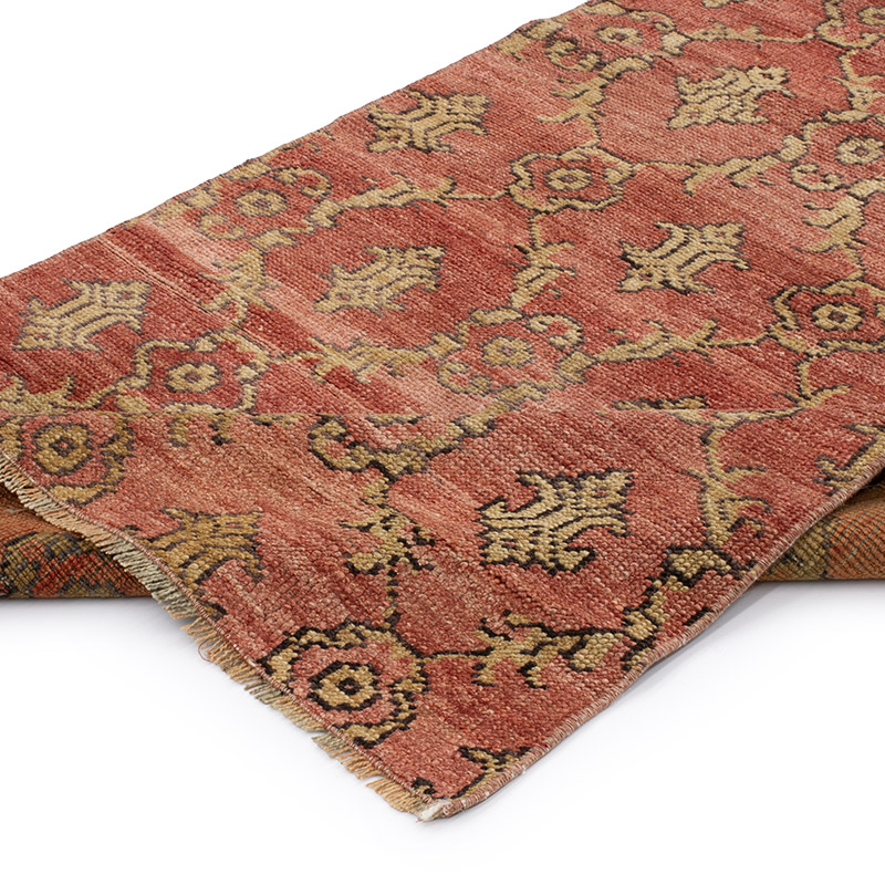 Pasillo Vintage Turco Anudado a Mano - 88 cm x 277 cm - K0092907