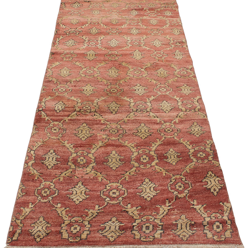 Pasillo Vintage Turco Anudado a Mano - 88 cm x 277 cm - K0092907