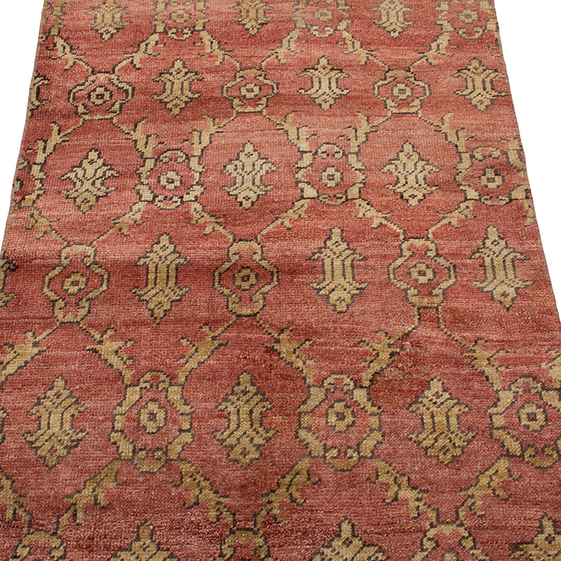 Pasillo Vintage Turco Anudado a Mano - 88 cm x 277 cm - K0092907