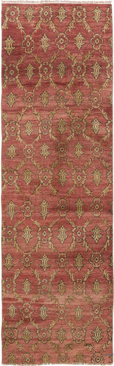 Vintage Turkish Hand-Knotted Runner - 2' 11" x 9' 1" (35" x 109")