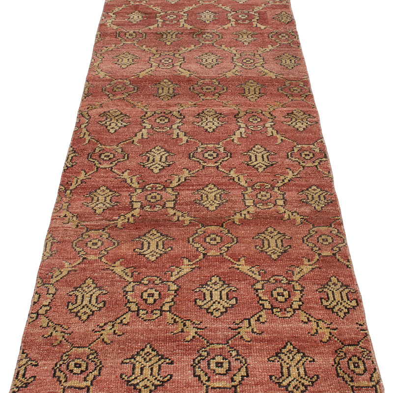 Pasillo Vintage Turco Anudado a Mano - 70 cm x 220 cm - K0092908