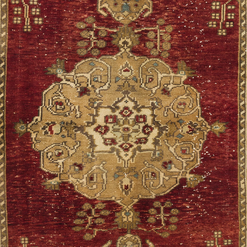 Alfombra Vintage Turca Anudada a Mano - 112 cm x 204 cm - K0092909