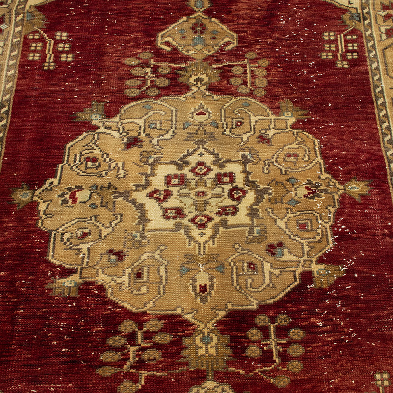 Alfombra Vintage Turca Anudada a Mano - 112 cm x 204 cm - K0092909
