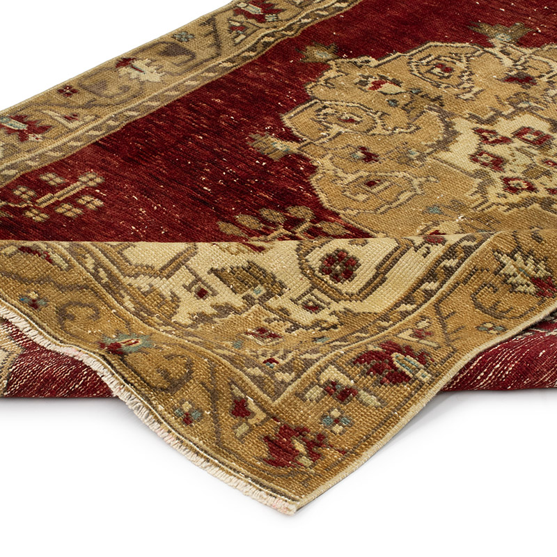 Alfombra Vintage Turca Anudada a Mano - 112 cm x 204 cm - K0092909