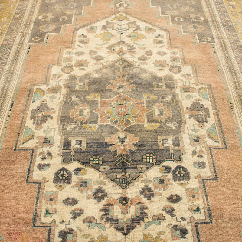 Alfombra Vintage Turca Anudada a Mano - 214 cm x 360 cm - K0092911