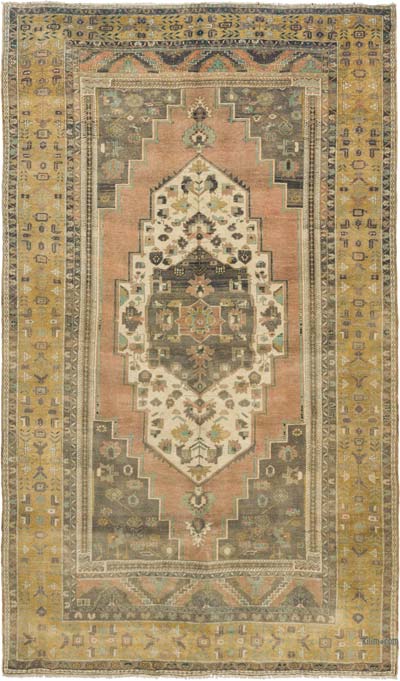 Alfombra Vintage Turca Anudada a Mano - 214 cm x 360 cm
