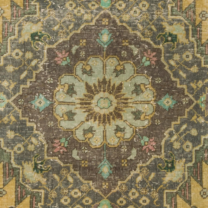 Pasillo Vintage Turco Anudado a Mano - 87 cm x 409 cm - K0092912