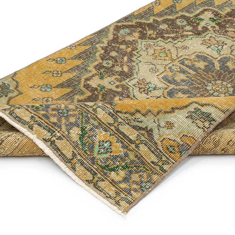 Pasillo Vintage Turco Anudado a Mano - 87 cm x 409 cm - K0092912