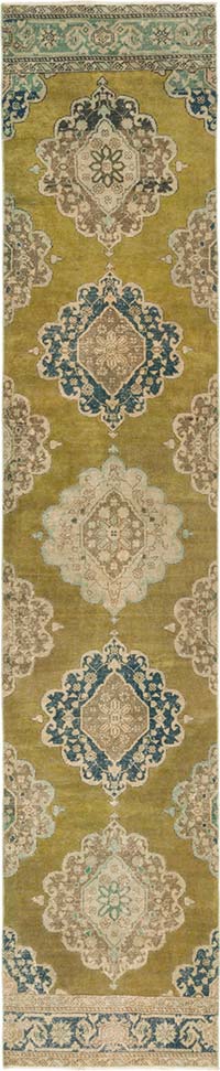 Pasillo Vintage Turco Anudado a Mano - 82 cm x 400 cm